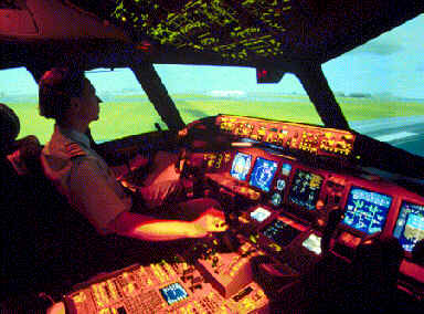 Os Simuladores de V�o constituem parte importante da forma��o do Piloto
